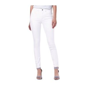 LC Lauren Conrad Womens White High Rise Ankle Skinny Jeans Sz 18 New